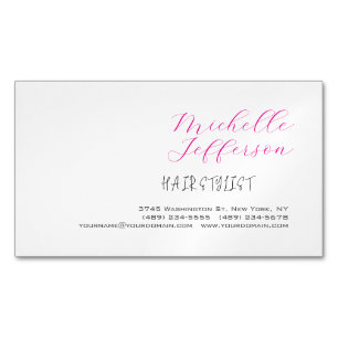 Trendiget Hair Stylist-skripthantering Magnetiska Visitkort