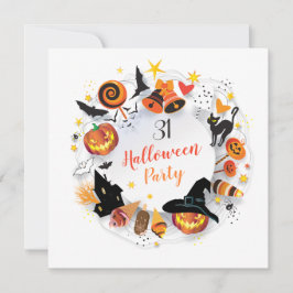 Trendiget Halloween fest Design Spara Datumet