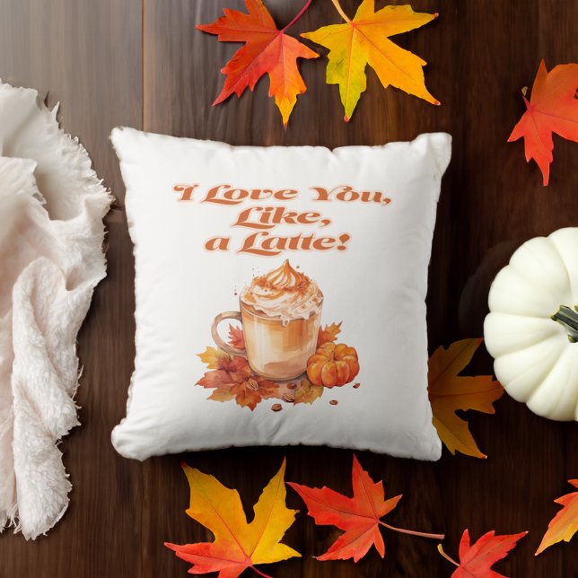 Trendiget "I Kärlek You, like, a Latte" Kudde (Skapare uppladdad)
