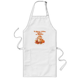 Trendiget "I Kärlek You, like, a Latte" Långt Förkläde