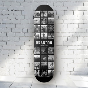 Trendiget Instagram Fotokollage för Coolan Anpassa Mini Skateboard Bräda 18,5 Cm