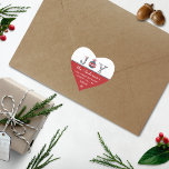 Trendiget "Joy" Boho Bauble-Returadressen Hjärtformat Klistermärke<br><div class="desc">Lägg till din returadress med lätthet den här julen med de här enkla,  men ändå mycket trendig klistermärken. Det är enkelt att anpassa designen med ditt namn,  adress och helgdag.</div>