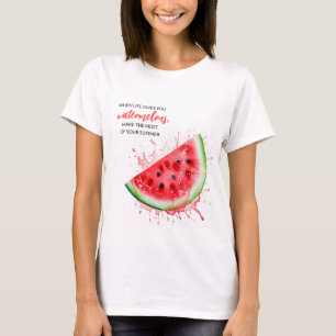 Trendiget Juicy Watermelon Sommardesign Motivering T Shirt