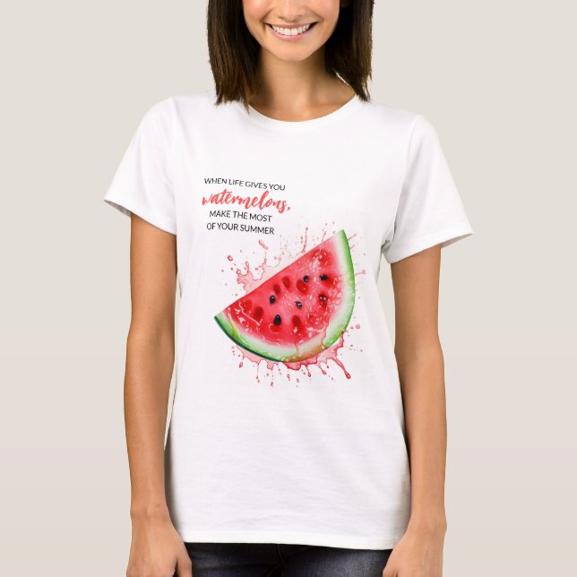 Trendiget Juicy Watermelon Sommardesign Motivering T Shirt (Framsida)