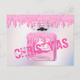 Trendiget Jul Parfym Rosa Glitter Paint Drift Vykort