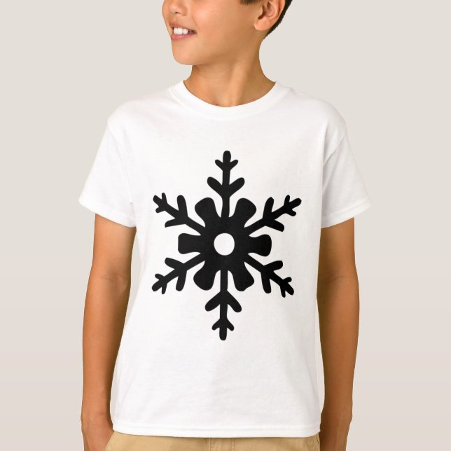 Trendiget Jul Snowflake T Shirt (Framsida)