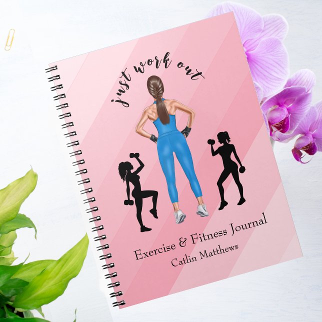 Trendiget "Just Work Out", träning & Fitness Journ Anteckningsbok (Skapare uppladdad)