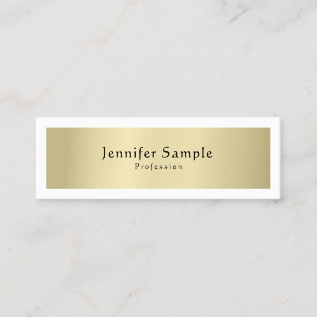 Trendiget Kalligrafiskt typat Plain Modern Elegant Mini Visitkort (Framsida)