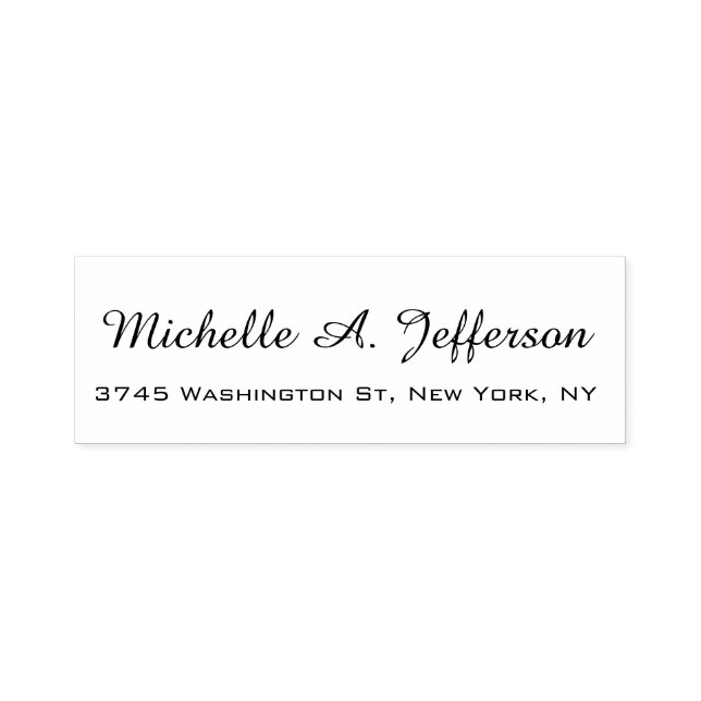 Trendiget Klassiskt handskriftsformat Kreativ Vitt Självfärgande Stämpel (Design)