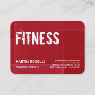 Trendiget kreativ Red Dynamic Personal Trainer Spo Visitkort