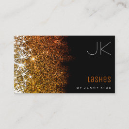 Trendiget Lash Artist Luminous Golden Glitter Star Visitkort