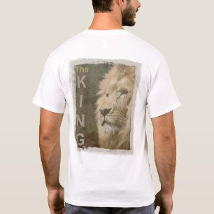 Trendiget Lejon Vita Färg Eleganten Modern T Shirt