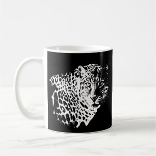 Trendiget Leopard Ansikte Animals Pop Art Template Kaffemugg