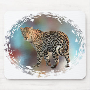 Trendiget Leopard Modern Pop Art Template Musmatta