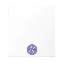 Trendiget lila Simple Monogram Classic