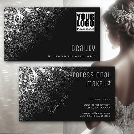 Trendiget Luminous Silver Glitter Stars Profession Visitkort