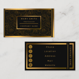Trendiget Luxury Black Guld Ro lägger till din tex Visitkort