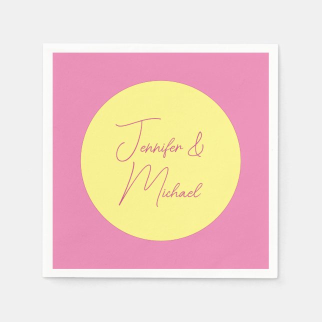 Trendiget Minimalistiskt Modern Plain Simple Paste Pappersservett (Framsidan)