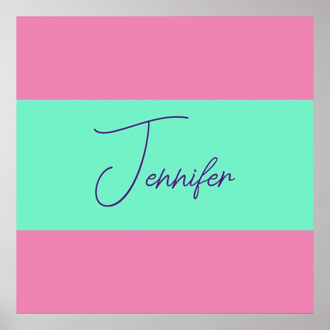 Trendiget Minimalistiskt Modern Plain Simple Paste Poster (Framsidan)