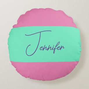 Trendiget Minimalistiskt Modern Plain Simple Paste Rund Kudde