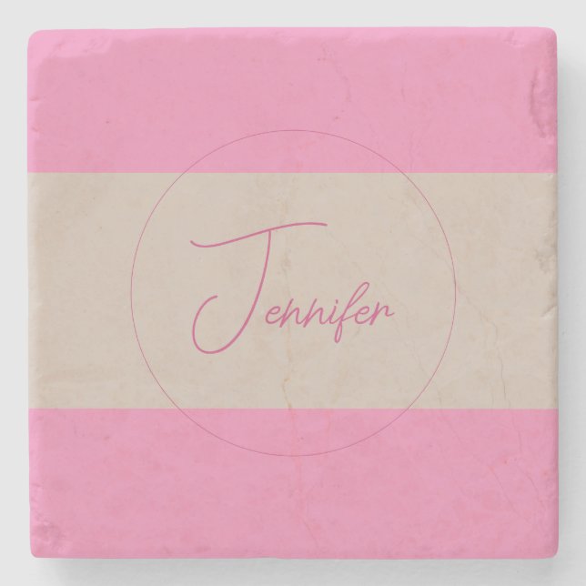 Trendiget Minimalistiskt Modern Plain Simple Paste Stenunderlägg (Framsidan)