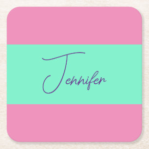 Trendiget Minimalistiskt Modern Plain Simple Paste Underlägg Papper Kvadrat