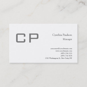 Trendiget Minimalistiskt modernt monogram vanligt Visitkort