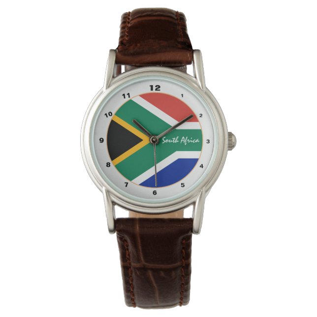 Trendiget mode/design för Afrikas Flagga och syd A Armbandsur (Framsida)