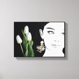 Trendiget mode illustration av pärlhöns canvastryck