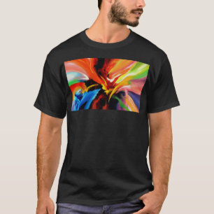Trendiget Modern Abstrakt Art Painting Anpassnings T Shirt