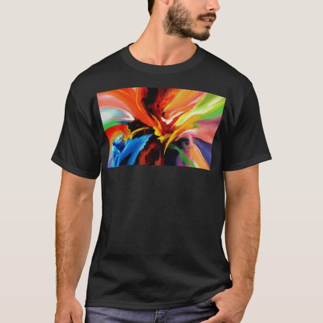 Trendiget Modern Abstrakt Art Painting Anpassnings T Shirt (Framsida)