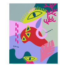 Trendiget Modern abstrakt - färgkonst konstnärlig