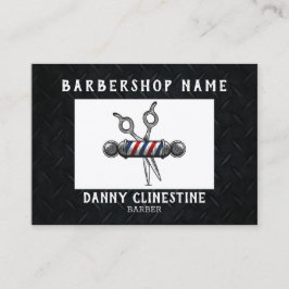 Trendiget Modern Barbersax Barbershop Visitkort