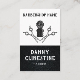Trendiget Modern Barbersax Barbershop Visitkort