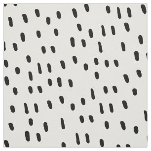 Trendiget Modern Black & White Abstrakt Dot Mönste Tyg