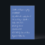 Trendiget Modern Blue Unique Lettering Par Shower Inbjudningar<br><div class="desc">Modern Blue Unique Lettering Trendig Par Shower-inbjudan</div>