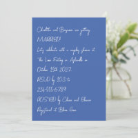 Trendiget Modern Blue Unique Lettering Par Shower