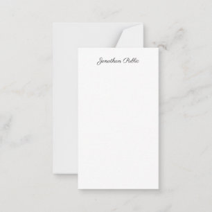 Trendiget Modern Calligraphy Script Namn-mall Anteckningskort