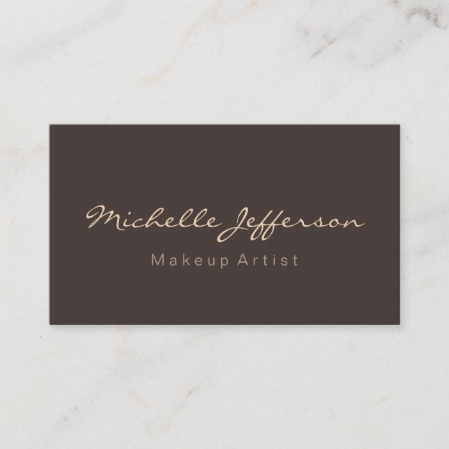Trendiget Modern Chic Makeup Artist Affärskort Visitkort (Framsida)