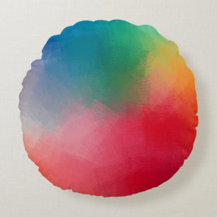 Trendiget Modern Elegant av färgad Abstrakt  Moder Rund Kudde