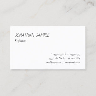 Trendiget Modern Elegant Hand Script Simple Templa Visitkort