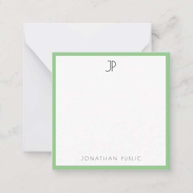 Trendiget Modern Elegant Monogrammed enkel mall (Framsida)