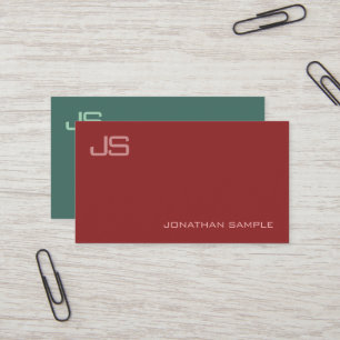 Trendiget Modern Elegant Professionell Monogram Visitkort
