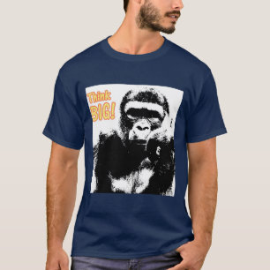 Trendiget Modern för Elegant av marin blå Gorilla  T Shirt