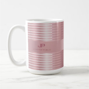 Trendiget Modern för mallmonogram för Elegant Ro Kaffemugg