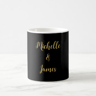 Trendiget Modern i Black & Guld Färg Professionell Kaffemugg
