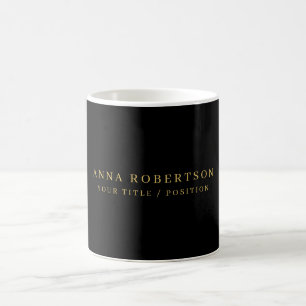 Trendiget Modern minimalist Black Guld Professione Kaffemugg