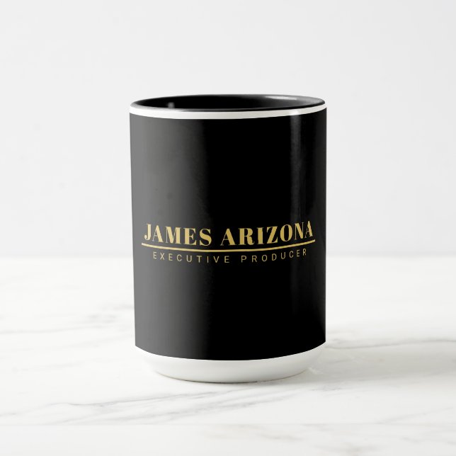 Trendiget Modern minimalist Black Guld Professione Mugg (Center)