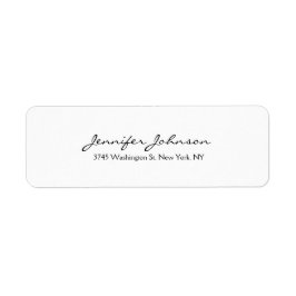 Trendiget Modern oformaterad Professionell, svartv Returadress Etikett