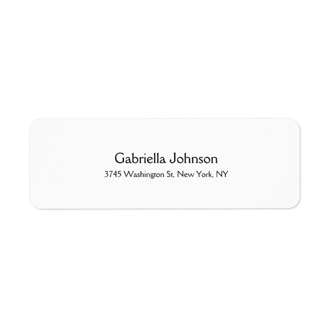 Trendiget Modern oformaterad Snyggt Professionell  Returadress Etikett (Framsidan)